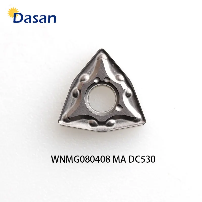 CNC Blade WNMG080404 WNMG080408 MS MA-cortador de torno cerámico de Metal, herramienta de torneado externo para acero, 10 Uds.