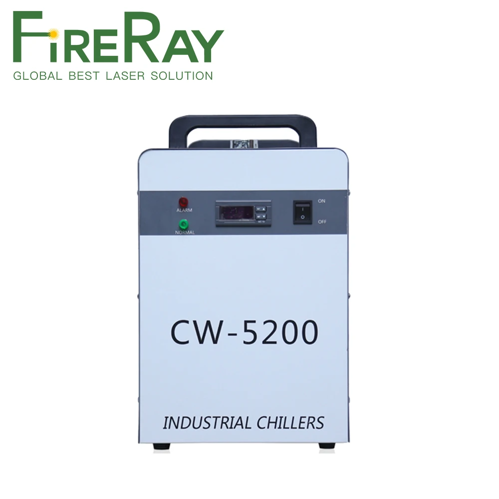 Fireray CW-5200 산업용 물 냉각기, CO2 레이저 조각 절단기 냉각, 레이저 튜브, 5200W, 110V, 220V, 60W, 80W