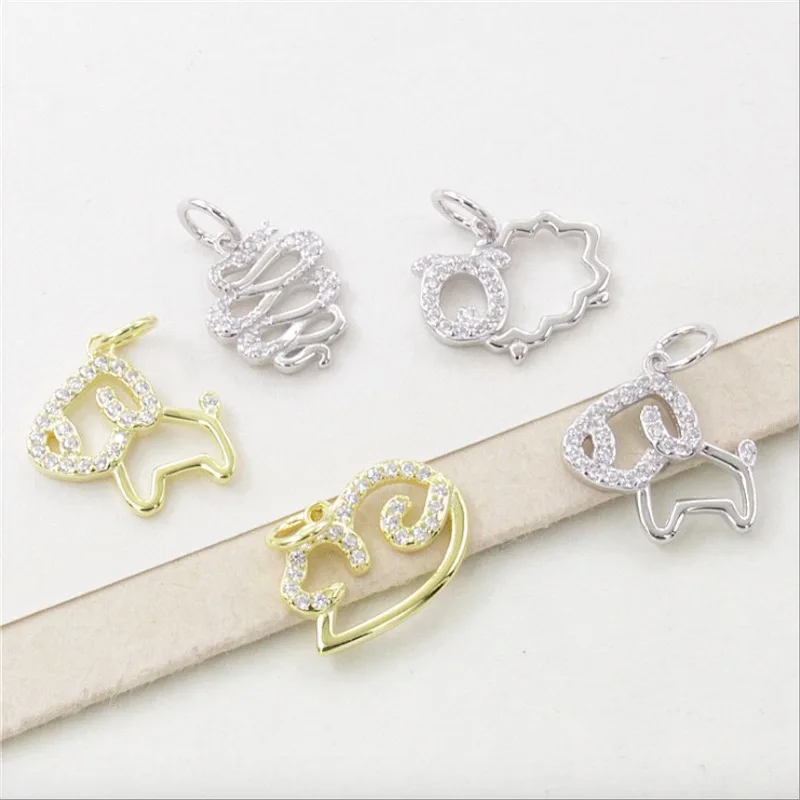 

12pcs silver color hollow animal Gold Disc Pendant 12 Zodiac sign Tag Charms Initial Jewelry Beads For Jewelry Making