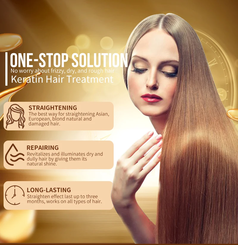 Purc Keratin Haar behandlungs set Formalin Haar glättung creme Glättung Haar reparatur trockene Kopfhaut pflege Reinigungs shampoo Kits