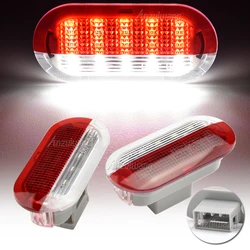 Luz Led de advertencia para puerta Interior, lámpara de bienvenida de cortesía para VW Golf MK3 MK4 Jetta Beetle Touran Polo Vento para Skoda Seat, 2 uds.