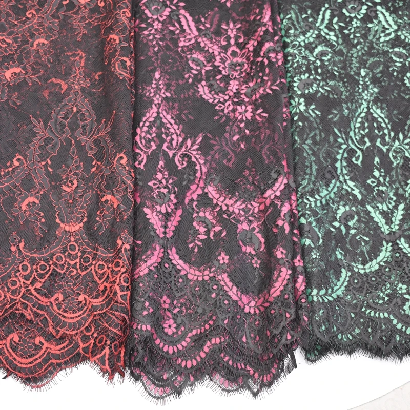 2022 NEW arrival eyelash french dress lace fabric elegant design!  chantilly lace European style lace