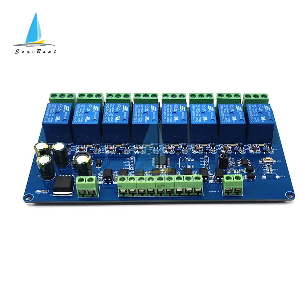 DC 7 -30V 8 kanal Modbus RTU röle modülü anahtarı RS485 TTL haberleşme 8 yollu röle giriş çıkışı arduino için güç kontrol