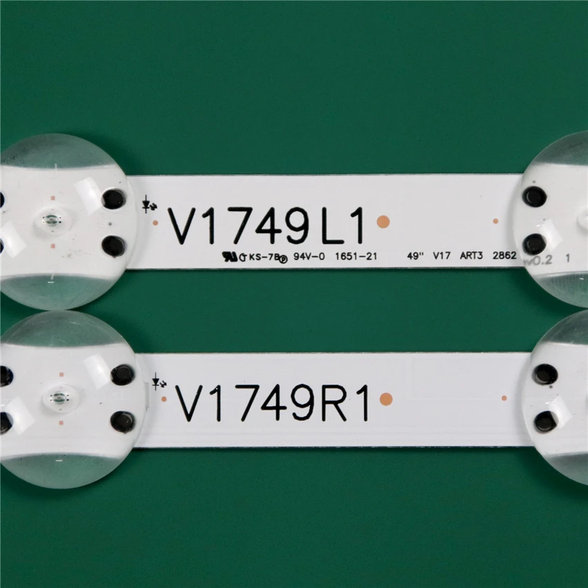 LED TV Illumination Part Replacement For LG 49UJ670V-ZD 49UJ670V-TD 49UJ670Y-TD LED Bar Backlight Strip Line Ruler V1749L1 2862A