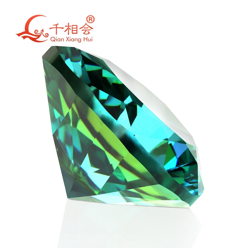 heart shape cubic zirconia special color  multi blue-green color cz loose stone