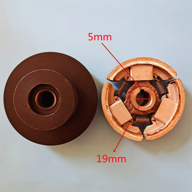 1ชุด19มม.แกน168F/170F/GX160/GX200แบน Key คลัทช์รอกสำหรับเครื่องยนต์เบนซิน/air-Cooled Diesel เครื่องยนต์และอื่นๆรุ่น
