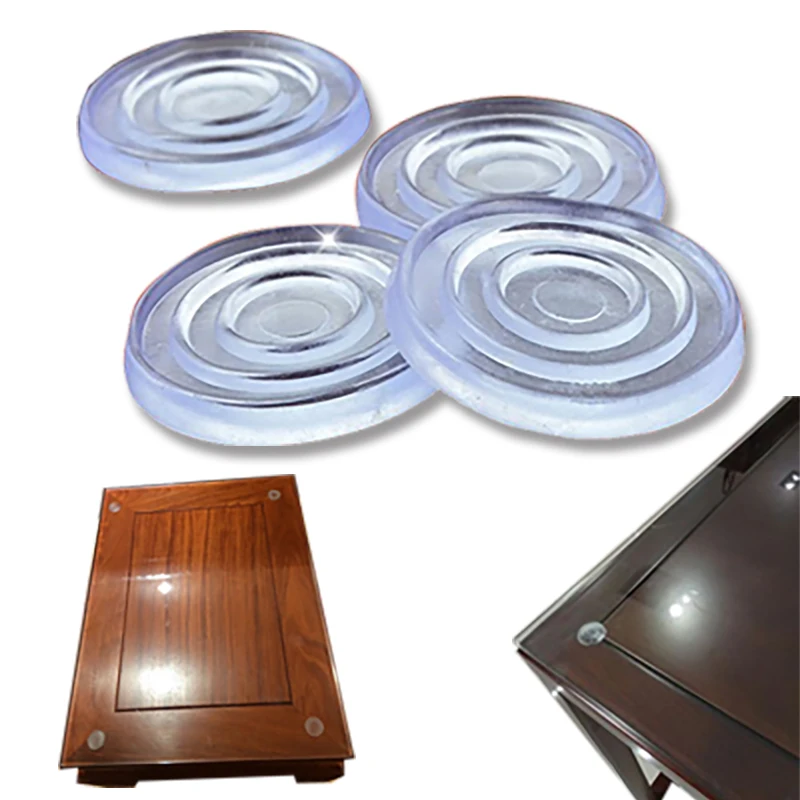 Annatto-Antiskid Insulated Chuck, Glass Table Mat, Soft Transparent Silicone Rubber Gasket, Tea Table Mat