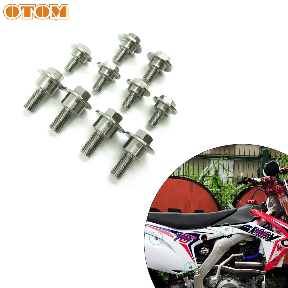 OTOM M5 M6 Stainless Steel Hexagonal Screws Outside Hex Bolt Motorcycle Fuel Tank Guard Fender Side Cover Plate Bolts For HONDA