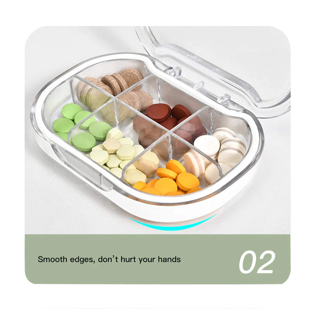 4/6 Grids Pill Box Vitamin Storage Tablet Holder Pill Case Container For Medicines Pills Dispenser Pillbox Waterproof Pastillero