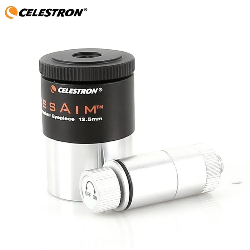 Celestron – oculaire lumineux croisé 12.5mmLED, lumière rouge contrôlable, accessoires pour télescope astronomique 1.25 pouces HD haute puissance