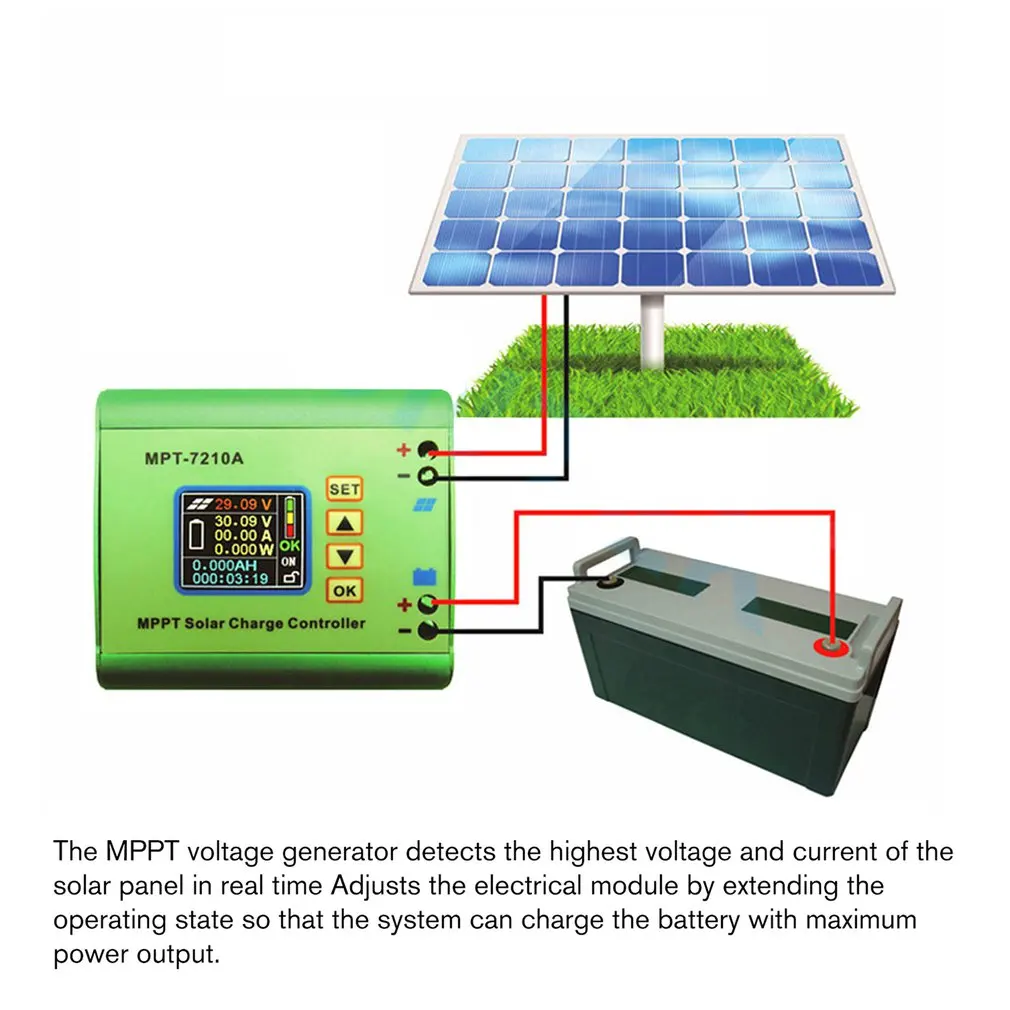 Imagem -05 - Controlador de Carga Solar Mppt com Tela Lcd Colorida 24 36 48 60 72v Controladores de Bateria Solar de Impulso