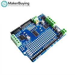 Motor/passo/proteção servo v2 dc, módulo de unidade servo motor de passo para arduino robô pwm uno mega r3 substitui l293d