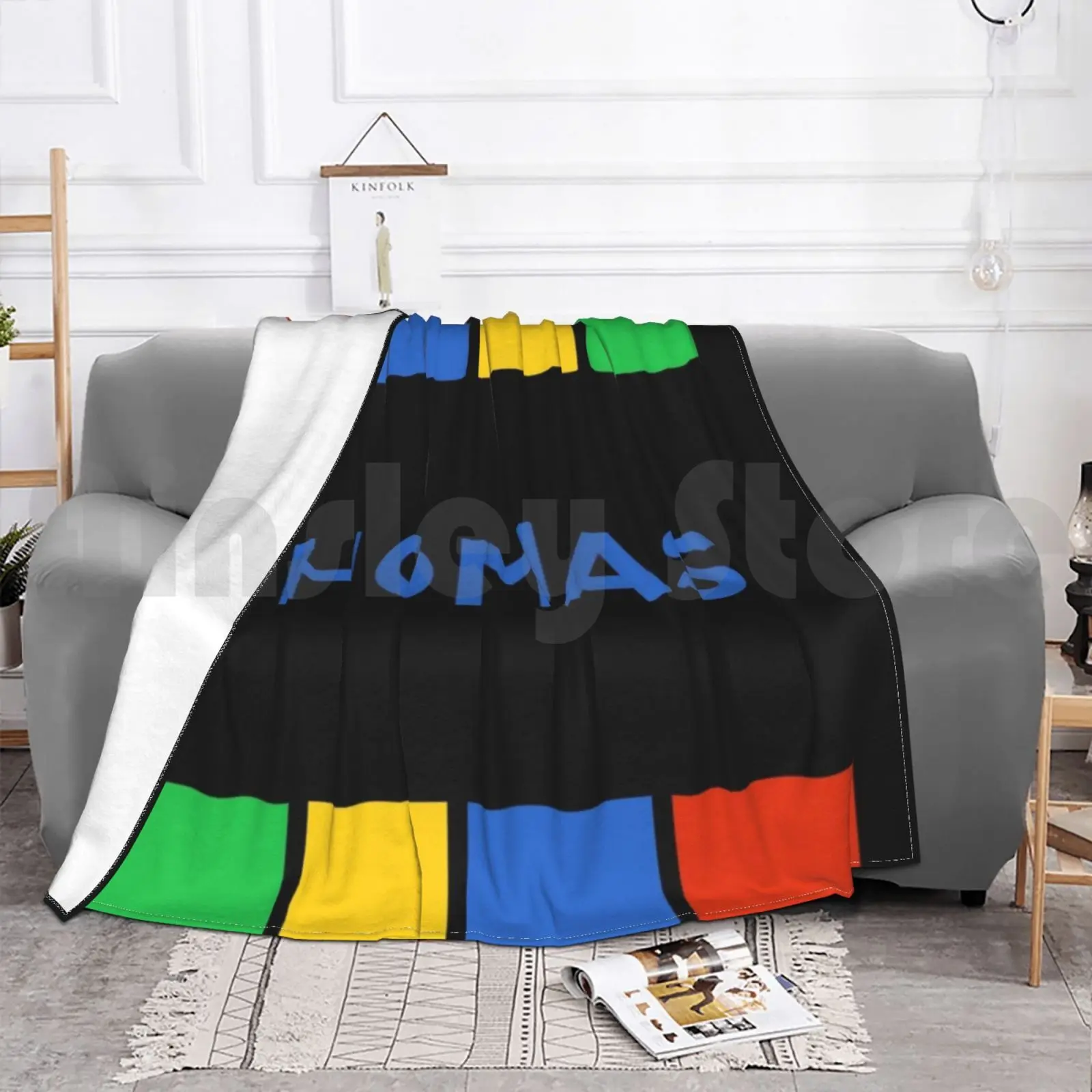 بطانية توماس بطانية عصرية مخصصة لأسماء توماس، علامة اسم مخصصة، اسم عيد الميلاد، علامة اسم أولاً