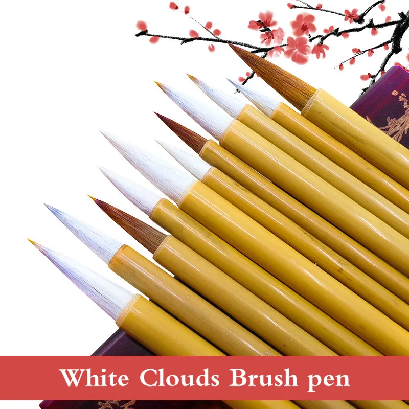 Chinese Brush Pen Woolen Mulitple Hair Brush Pen 3pcs/set Ancient Crafts Chinese Woolen Hair Calligraphy Brushes Tinta China