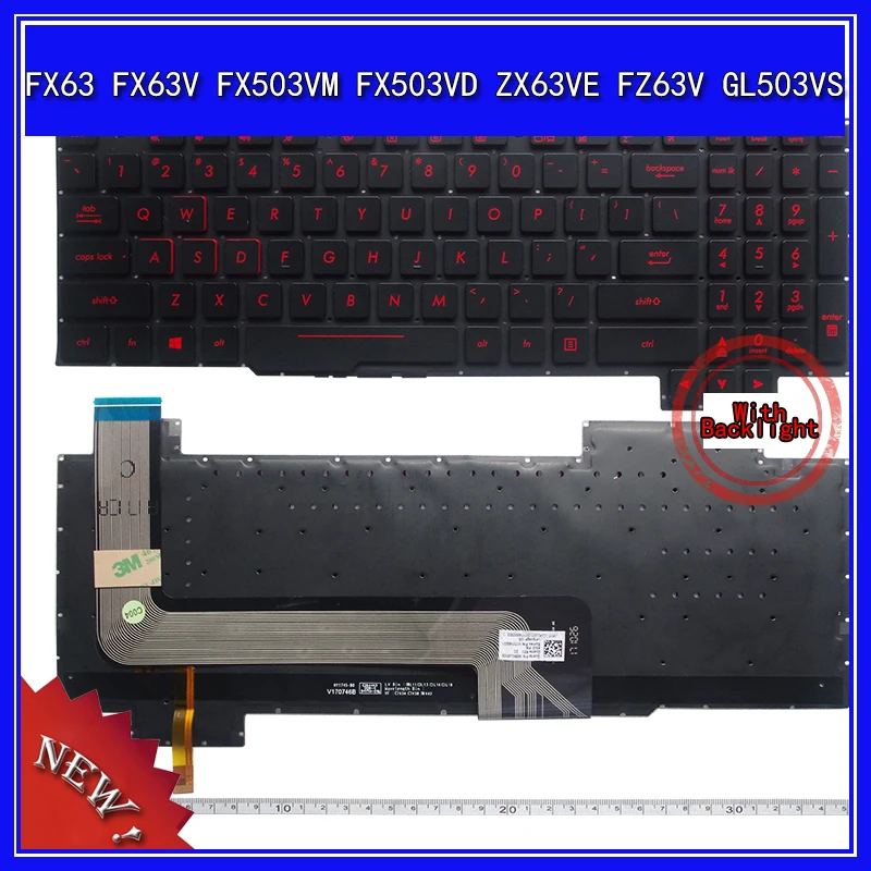 Laptop Keyboard For ASUS FX63 FX63V FX503VM FX503VD ZX63VE FZ63V GL503VS Notebook Replace Keyboard