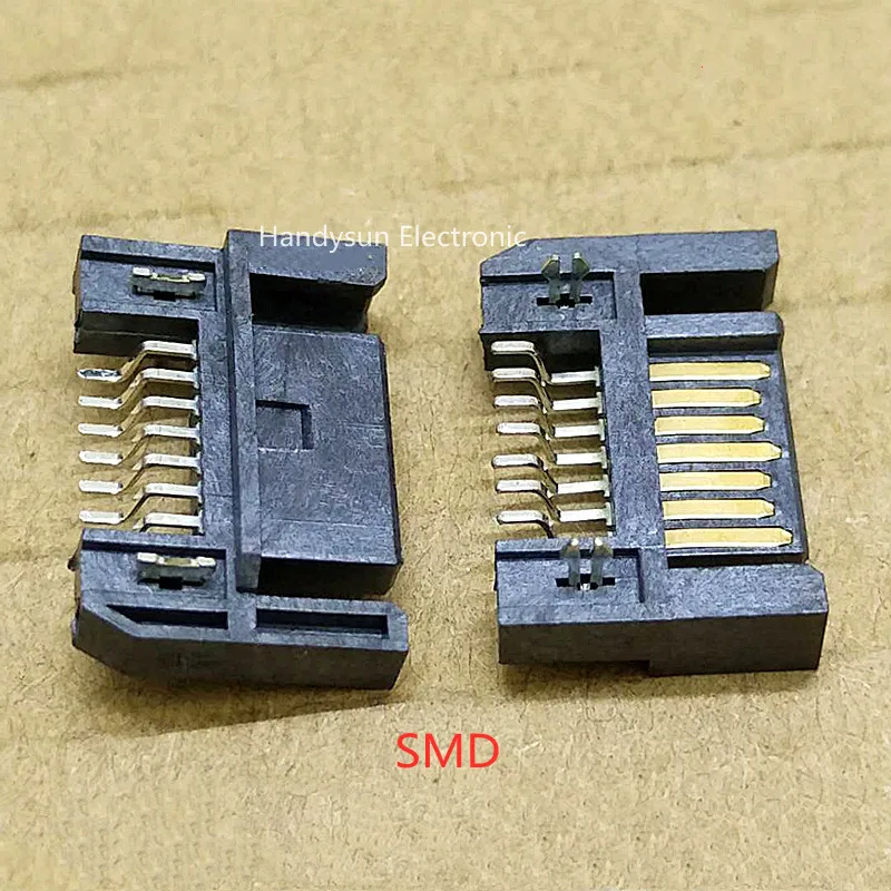 SATA Festplatten-interface SATA Stecker Buchse 7Pin Männlichen Basis Einfache Gerade Einfügen Dislokation Pin Horizontale Patch Pin EINE art