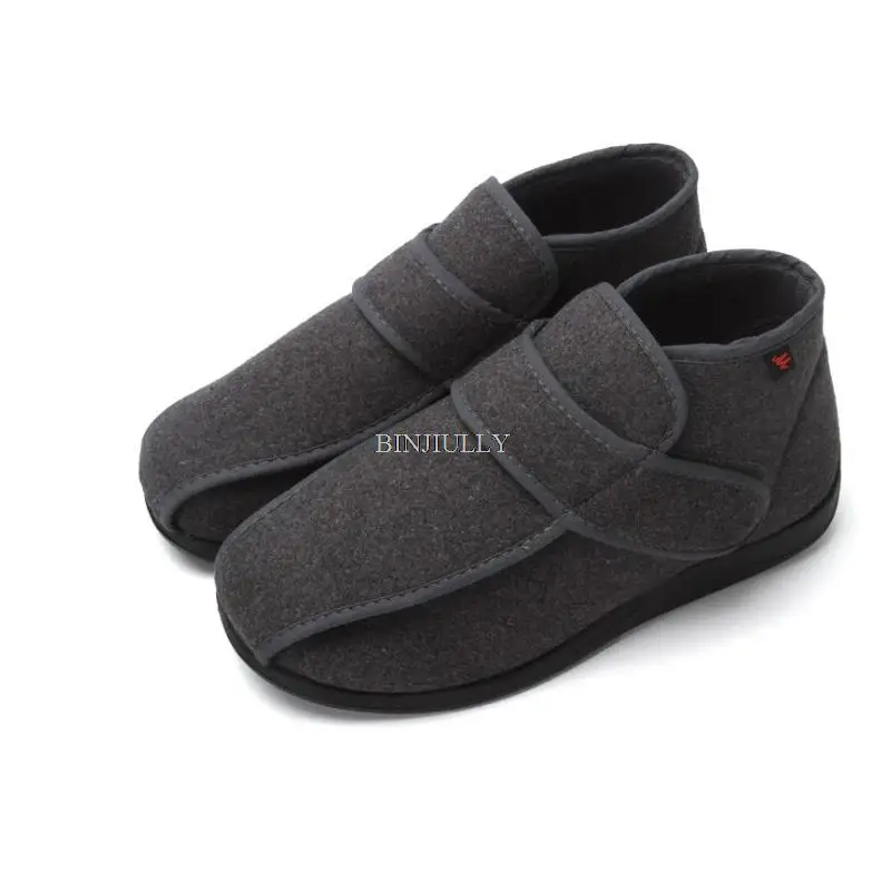 Warm fleece lining diabetic shoes Gauze gypsum shoes  medical fat comfort shoes women medical woolen cloth diabetes products