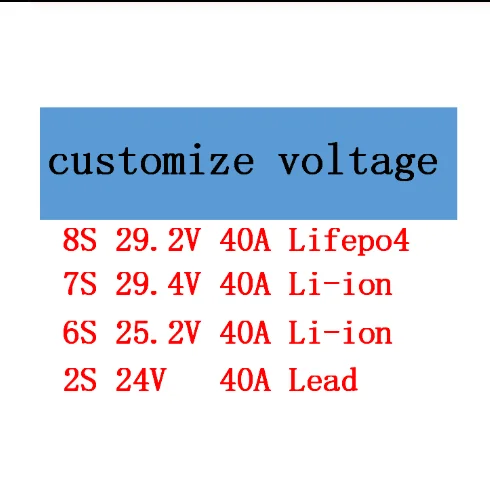 

Customized 24V series 25.2V 6S 29.4V 7S Li-ion battery charger 29.2V 8S LiFePo4 battery charger 29.4V Lead acid battery charger