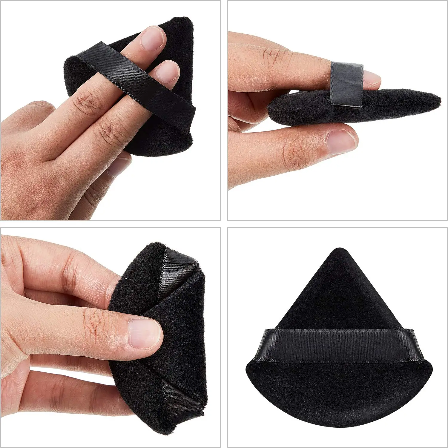 Makeup Puff  Triangle Black  White Cosmetic Puffs Mini Makeup Sponge Wet  Dry Foundation Concealer Makeup Tools