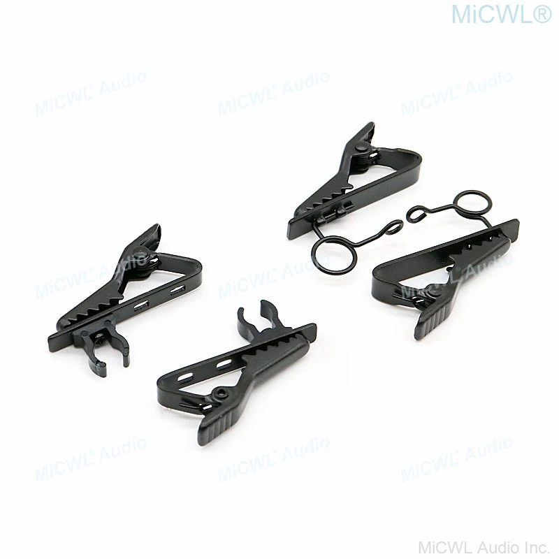 Black Metal Clip Lavalier Headset Microphones Attaching Clamp for Sennheiser Shure Audio-Technica Microfone 6mm Size