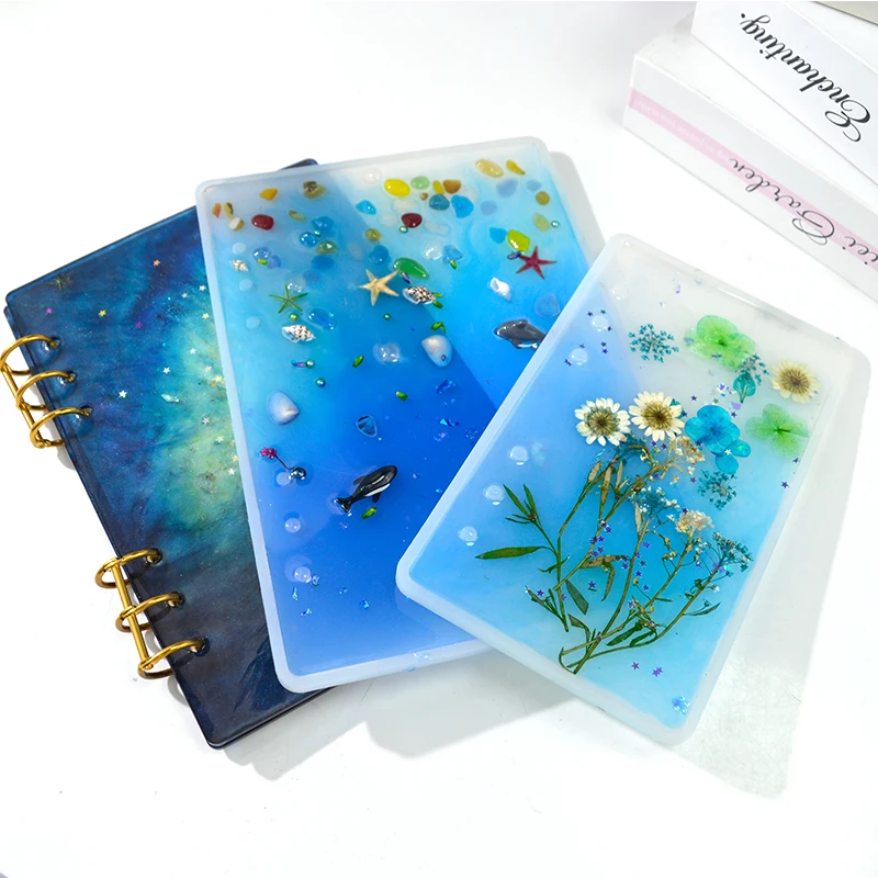 DM079 A5 A6 A7 B5 Notebook Cover Silicone Mold For DIY Crystal Epoxy Resin Craft Creative Gift Resina Casting Moulds Handmade