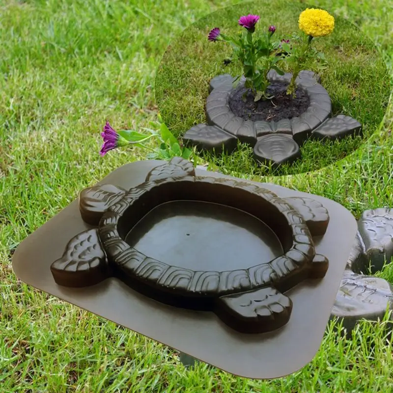 Turtle Shape Plastic Path Mold Concrete Cement Stepping Stone Mould Paving Road Making Tool Garden Decor