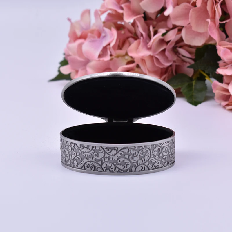 PEANDIM Ornate Antique Engraving Jewelry Box Trinket Carring Box Metal Art Craft Princess Jewelry Box For Wedding Holiday Gifts