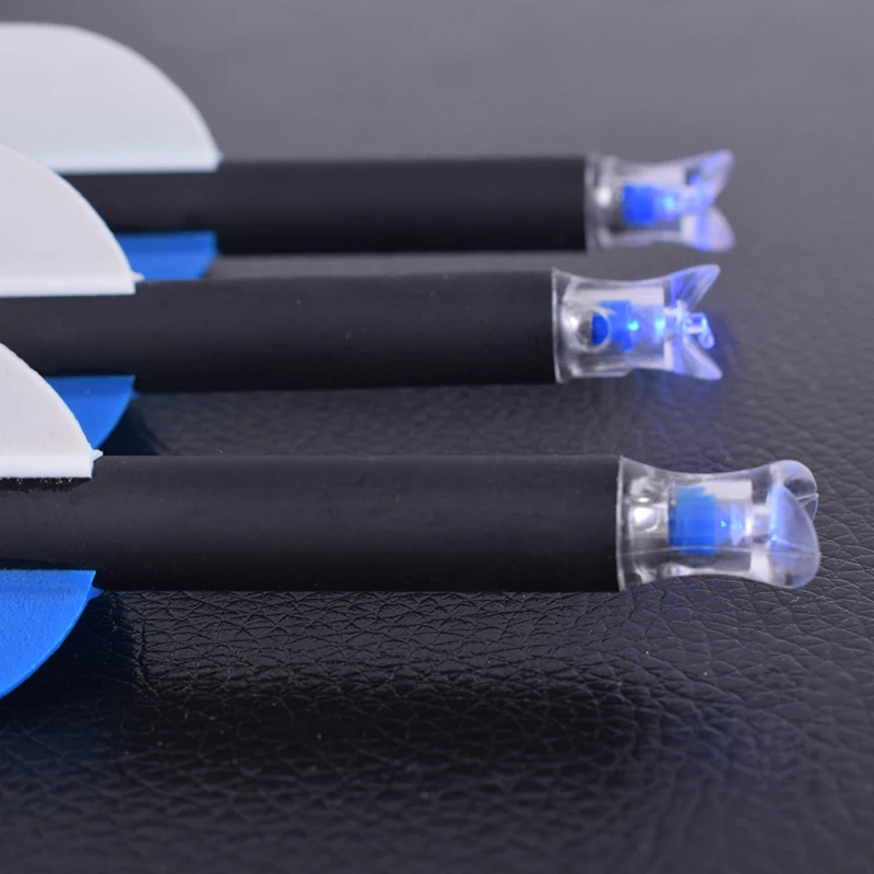 New 3 PCS Arrow Nock Automatically Archery Arrow Lighted Nock for ID7.6mm Arrow Crossbow Bolt Luminous arrow tail