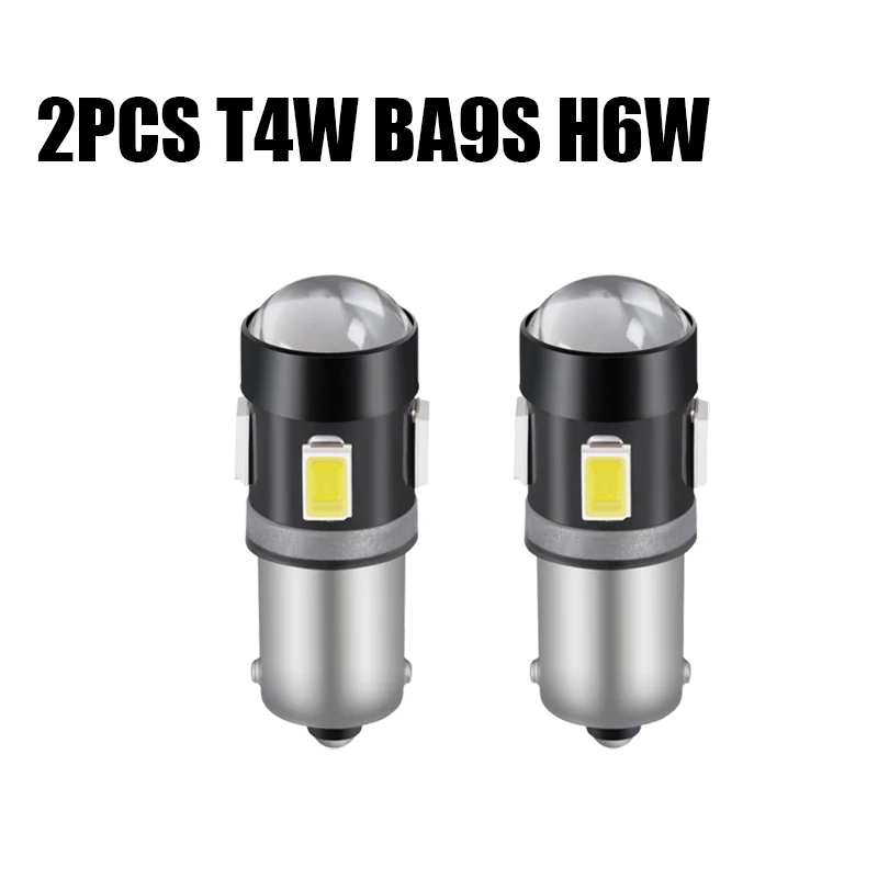 2szt CANBUS T4W H6W Led Car Light Ba9s Led Auto Dome Light Lamp Bulbs 5630 SMD White Red Yellow 12V Reading Light Door Light