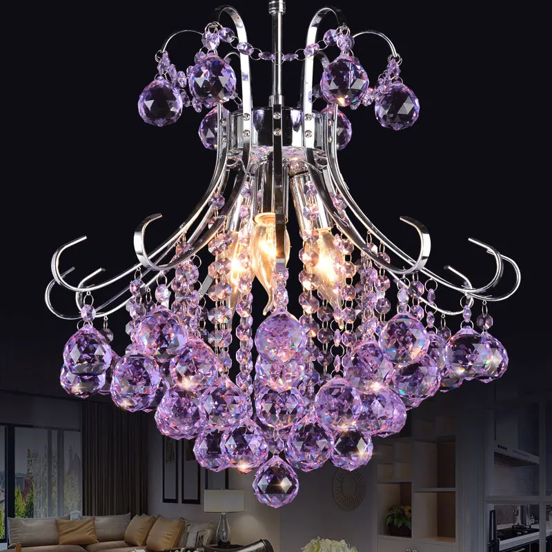 Simple and modern crystal pendant lamp iron round pendant light dining room cloakroom hallway porch led lamp modern light LB1222