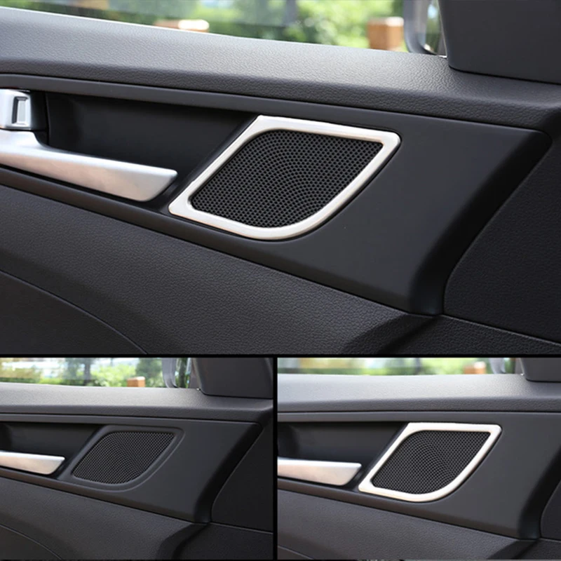 Stainless steel For Hyundai Tucson 2015 16 17 18 19 2020 Accessories Car Front Door Up Speaker Sticker Cover Trim Car Styling