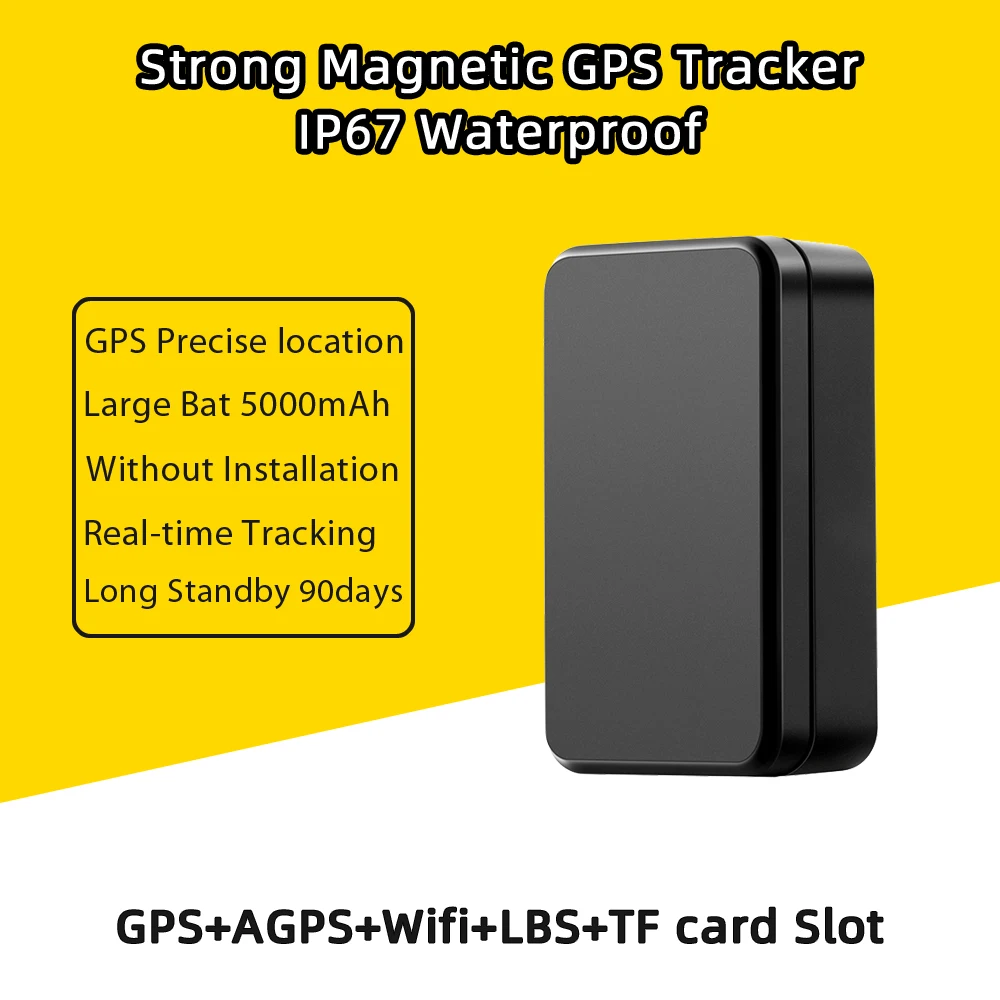 Strong Magnetic Absorbed 3G GPS Tracker with AGPS Beidou WIFI LBS Auto Voice Recording Waterproof IP67 Free Web & Mobile APP