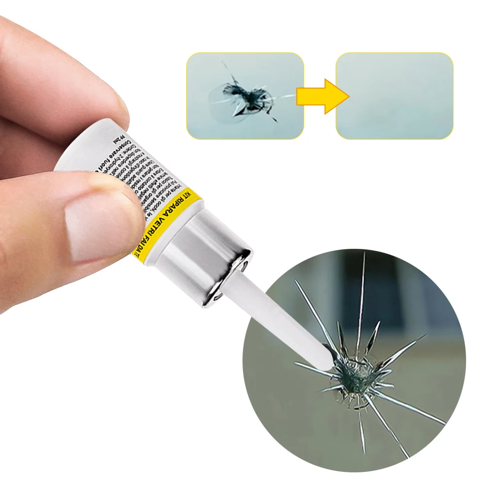 Rovtop Car Windshield Repair Tool DIY Car Window Repair Tools  Glass Curing Glue Auto Glass Scratch Crack Restore Kit Z2