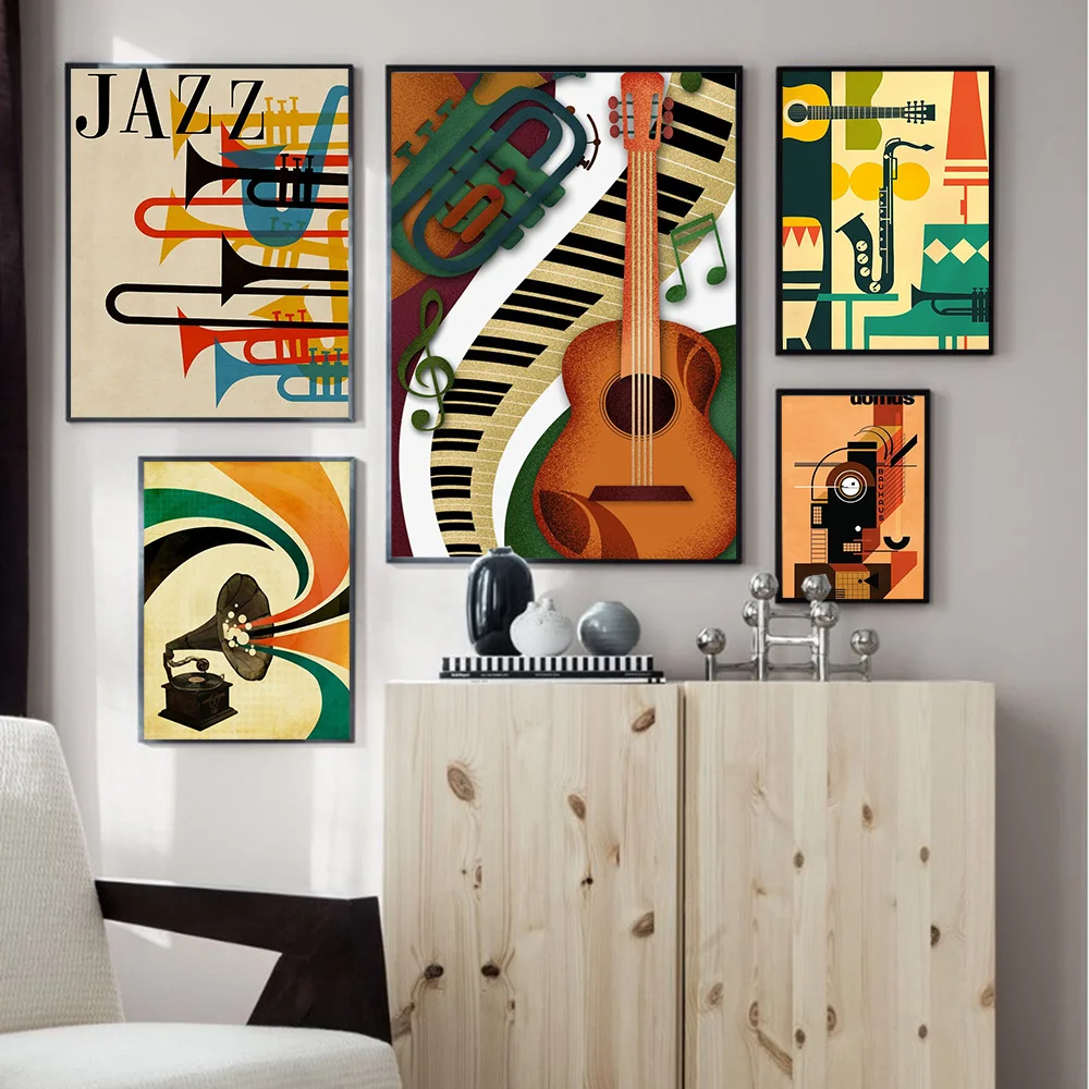 Abstract Musical Instrument Canvas Wall Art Modern Picture Prints Lexus Guitar Train Poster Living Room Bedroom Home Decoration