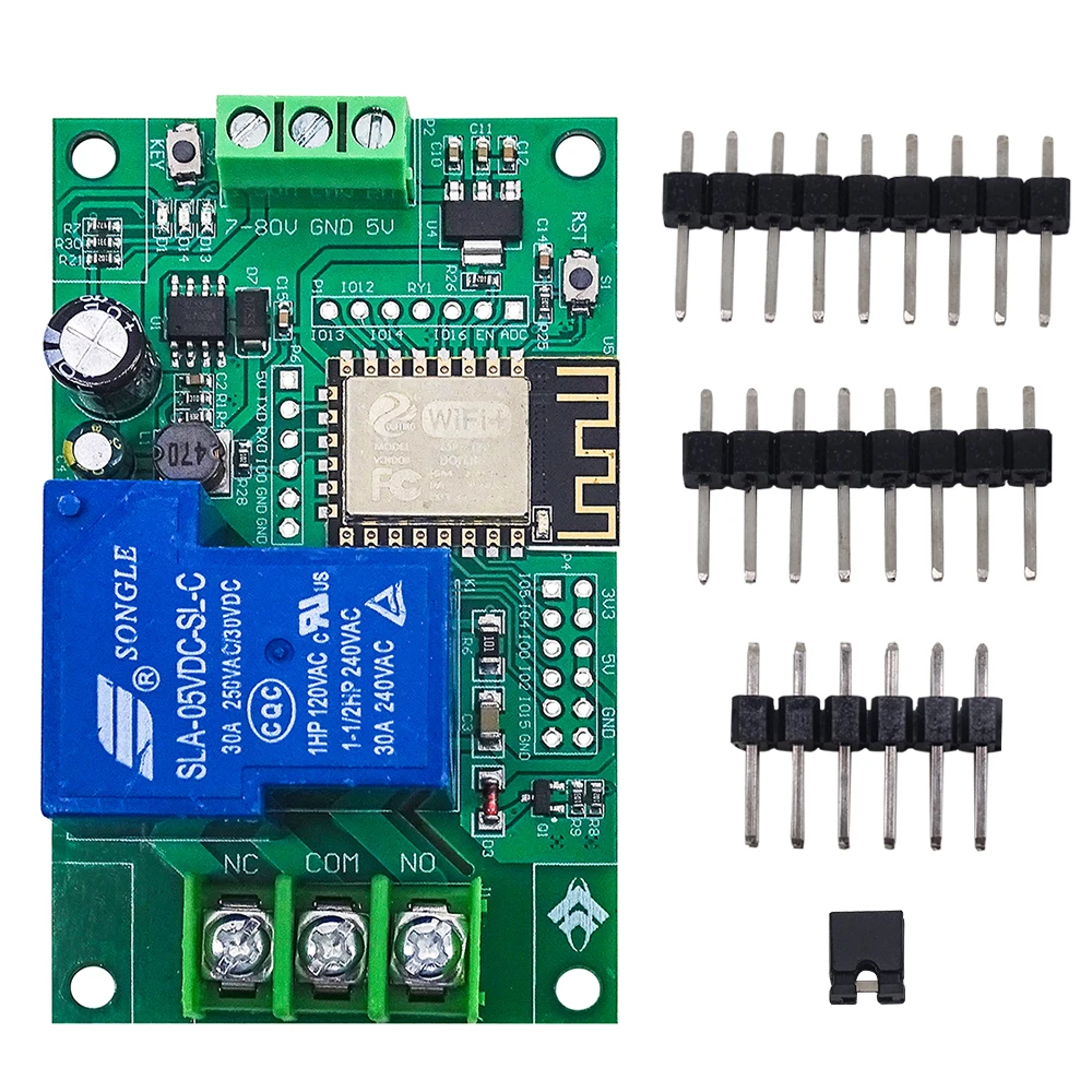 ESP8266 Wireless WIFI single/dual Channel 30A relay module ESP-12F Development board DC7-80/5V Eclipse/Arduino IDE AC 250V/DC30V