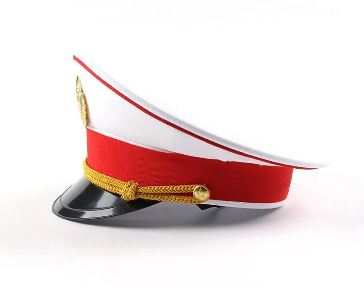 Chapeau de Capitaine en Cuir pour Homme, Casquette à Visière à Large Bord, Cadeau d'Halloween, de Noël, Festival du Nouvel An