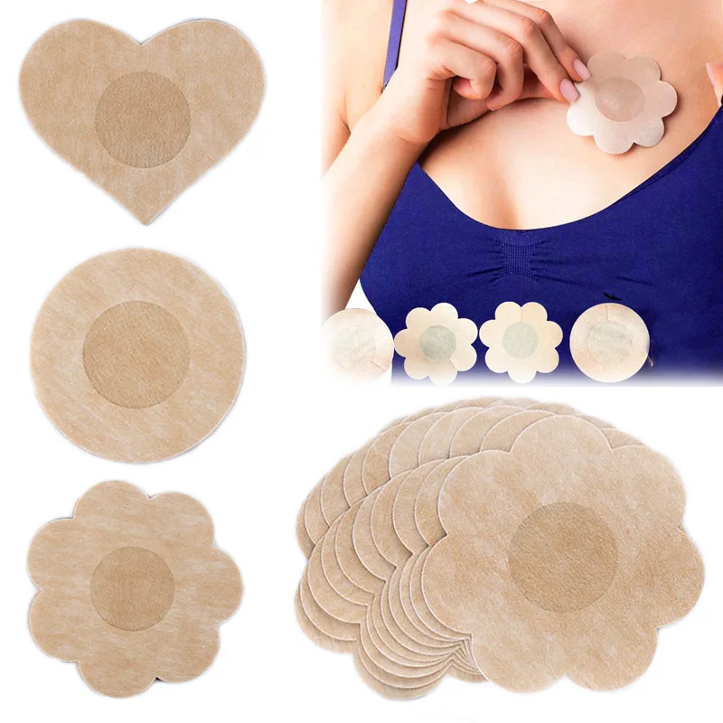 

10pcs/5 Pairs Nipple Covers Invisible Breast Lift Tape Overlays Breast Petals Flower Bra Pad Intimates Accessories