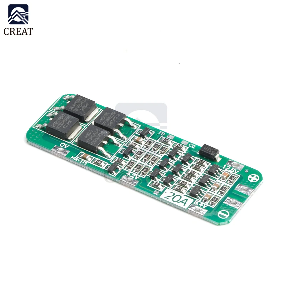 5PCS 3 Serail 3 S 20A Li-ion Lithium batterie 18650 chargeur carte de Protection Module PCB BMS 12.6V cellule