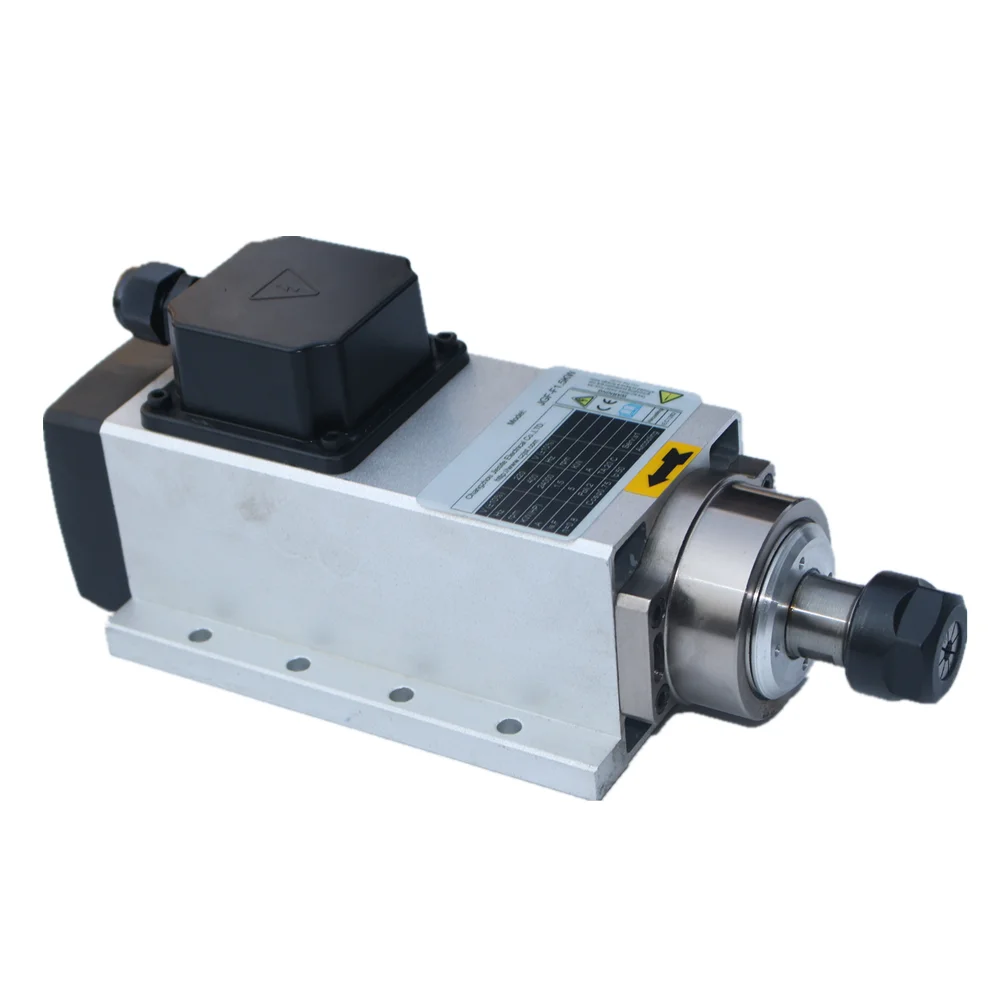 

CNC Spindle 1.5KW/1500W ER11 Air Cooled Square flanged Spindle Motor 220V /110V 24000Rpm With ER11 Collet for CNC Router Machine