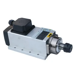 CNC Spindle 1.5KW/1500W ER11 Air Cooled Square flanged Spindle Motor 220V /110V 24000Rpm With ER11 Collet for CNC Router Machine