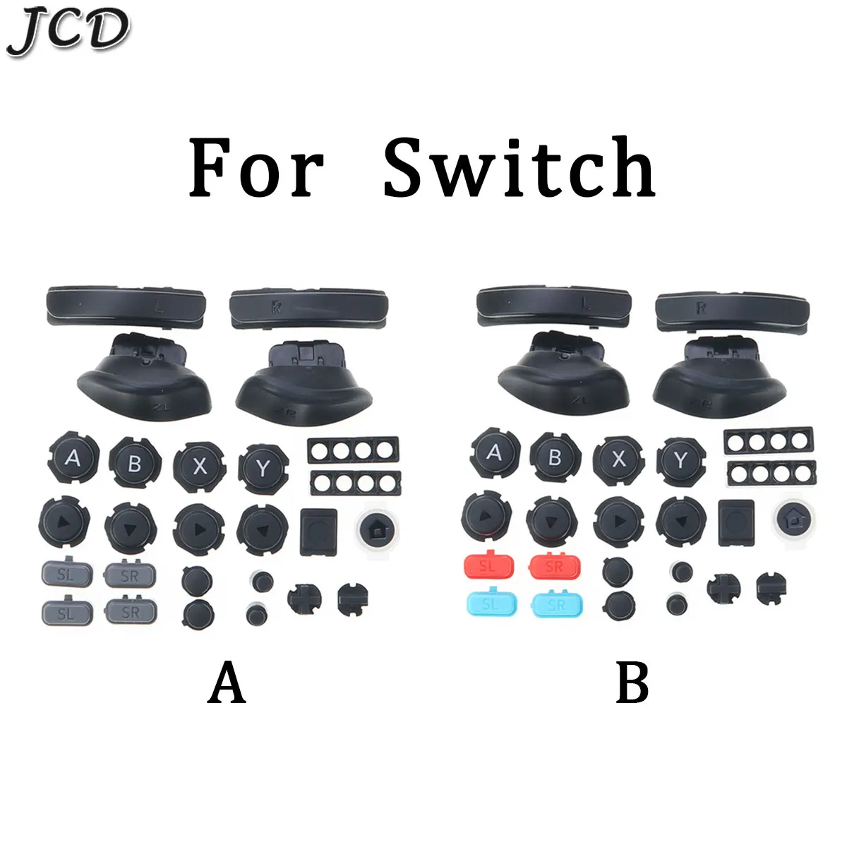 

JCD Full Set Buttons key For Switch ABXY Button Joycon Direction Keys SR SL L R ZR ZL Trigger Controller Repair Parts