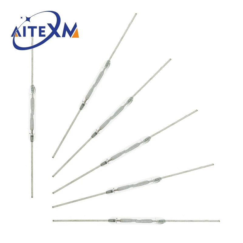 AITEXM 10pcs N/O Reed switch Magnetic Switch 2 * 14mm Normally Open Magnetic Induction switch For Arduino