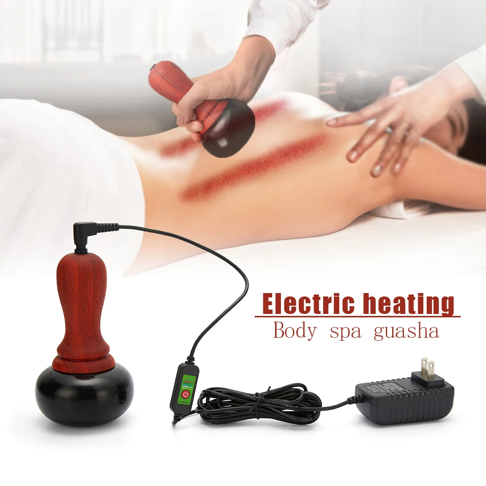 Natural Energy Stone Moxibustion Instrument Guasha Therapy Scraper Face Massager Heating Relax Beauty Shaping Body Health Care