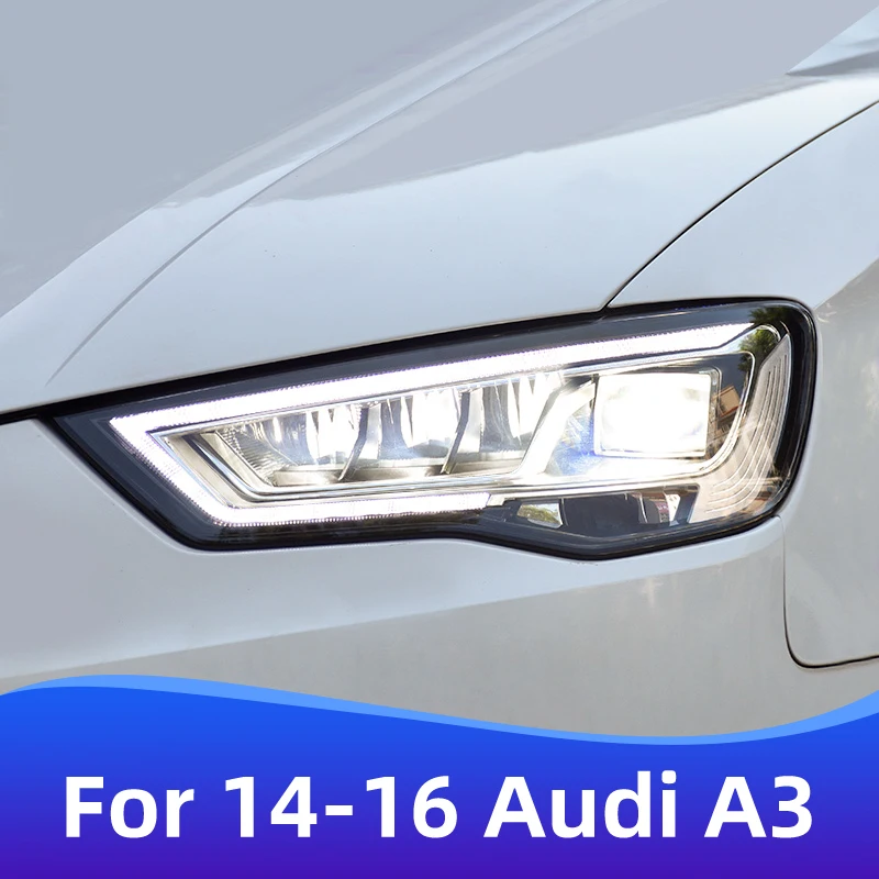

Для 2014-2016 Audi A3 фара в сборе Модифицированная полная СВЕТОДИОДНАЯ модернизация новая высокораспределительная фара Поворотная фара
