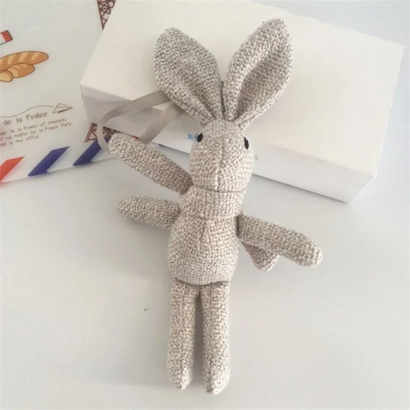 Yeni tavşan peluş, hayvan doldurulmuş elbise tavşan anahtarlık oyuncak, çocuklar parti peluş oyuncak, buket peluş bebek