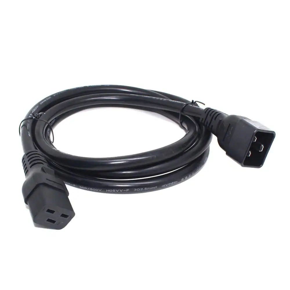 3G2.5mm Durable PDU UPS Extension Cable 1.8m IEC 320 C19 to C20 Power Server Cord For Various IT Equipment 16A  250V