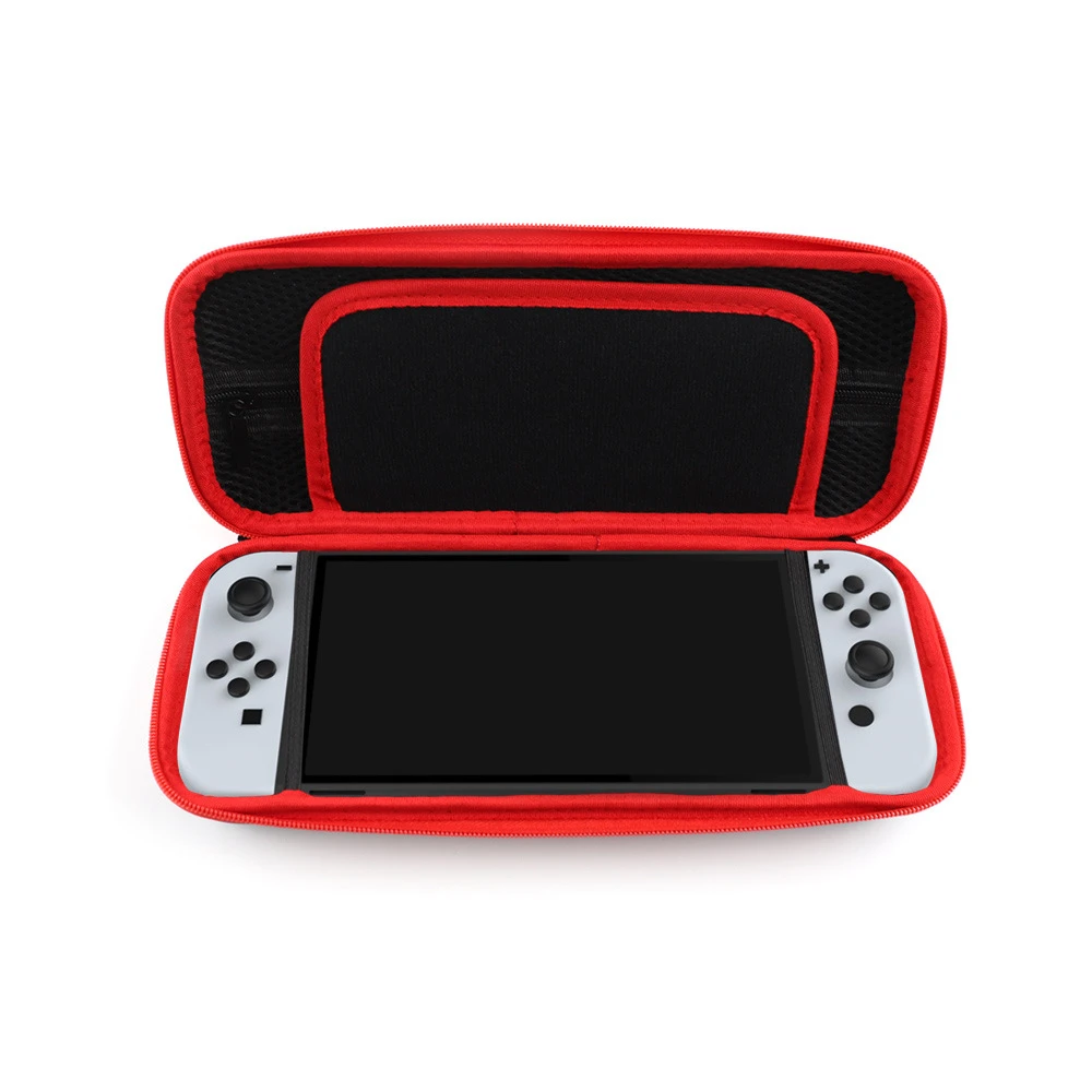 Bolsa de almacenamiento portátil para Nintendo Switch, estuche de cremallera de protección dura EVA para consola de juegos Nintendo NS con ranura para tarjeta