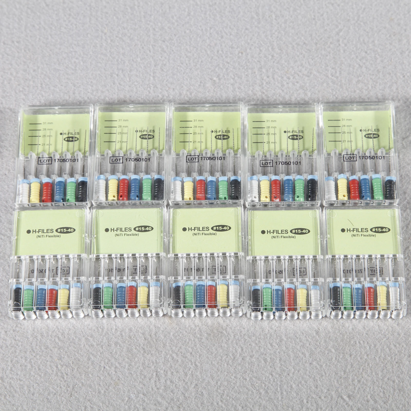 

1-10Packs Dental Endo H-File 25mm #15-40 Hand Use Niti files Endodontic Instruments 6pcs /per pack