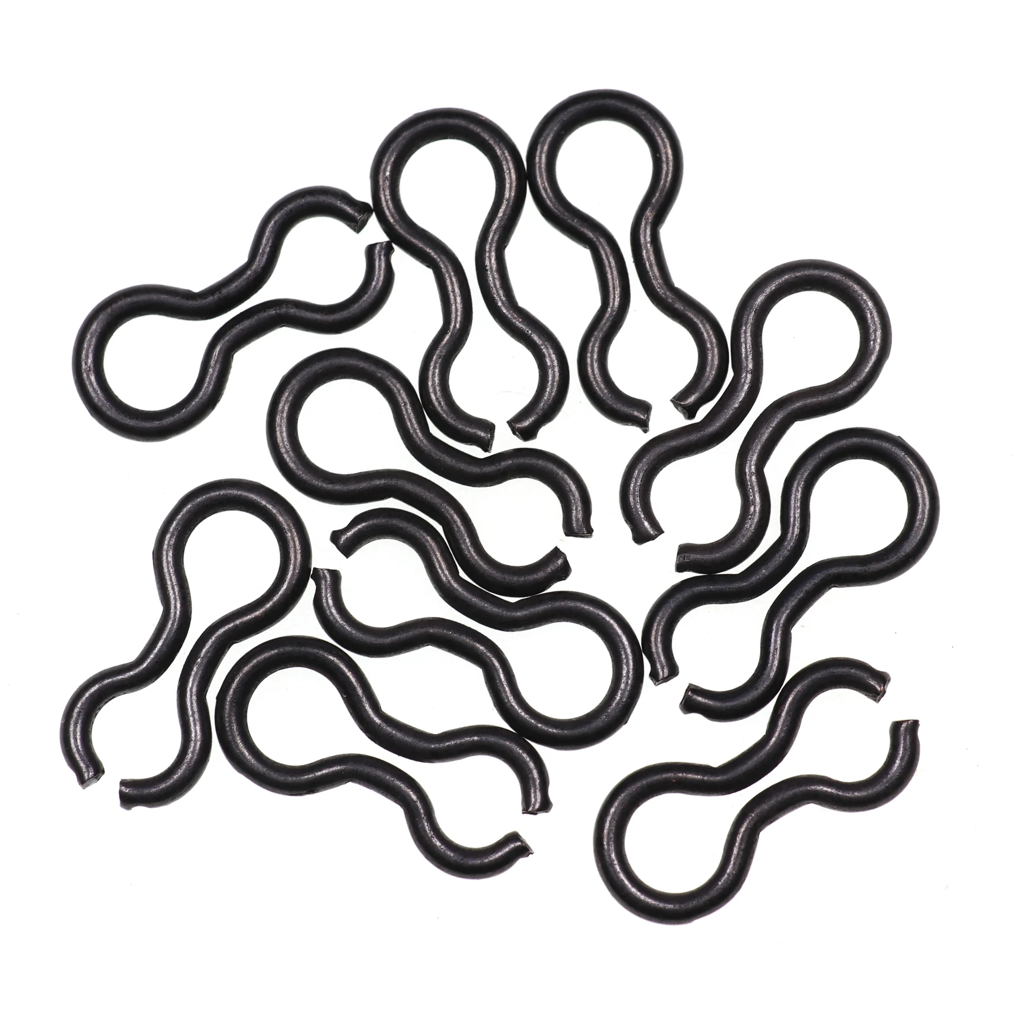 Bimoo 300/200pcs Brass Fishing Quick Snaps Connector Accessories Swivel Fast Link Mould Loop Inserts Sinker Eyes Clip Tackle