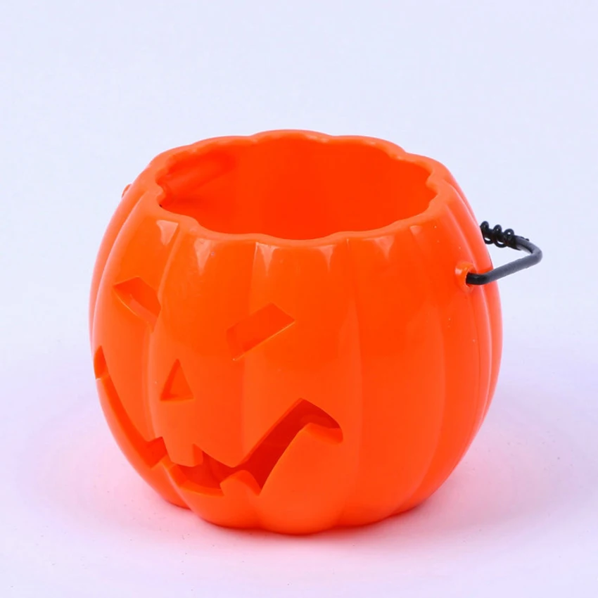 LED Face Pumpkin Lights Orange Pumpkin Lights LED Battery Operated Halloween Decoration Glowing Face Pumpkin Lantern